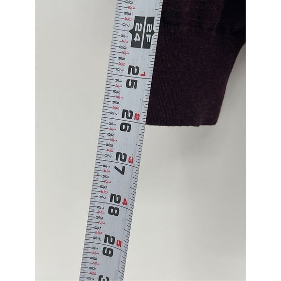 L.L. Bean Sweater V Neck Men XL Maroon Red‎ Merino Wool Long Sleeve Pullover - Picture 9 of 11